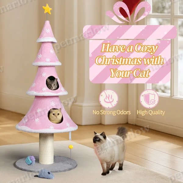 59in Large Christmas Tree Cat Tower – view 4