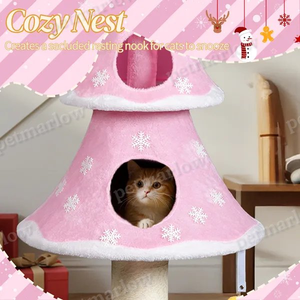 59in Large Christmas Tree Cat Tower – view 5