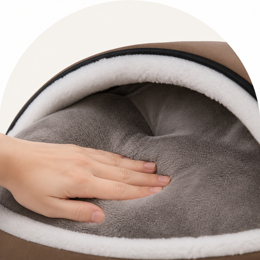 Petmarlow 2-In-1 Detachable Plush Fleece Pet House Bed – view 8
