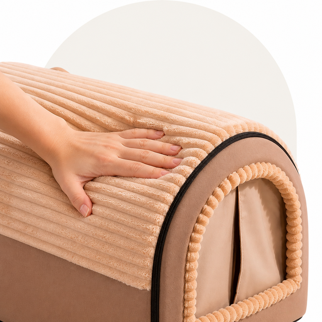 Petmarlow All-Season Foldable Washable Dog Cave Bed (Non-Slip Base) – view 7