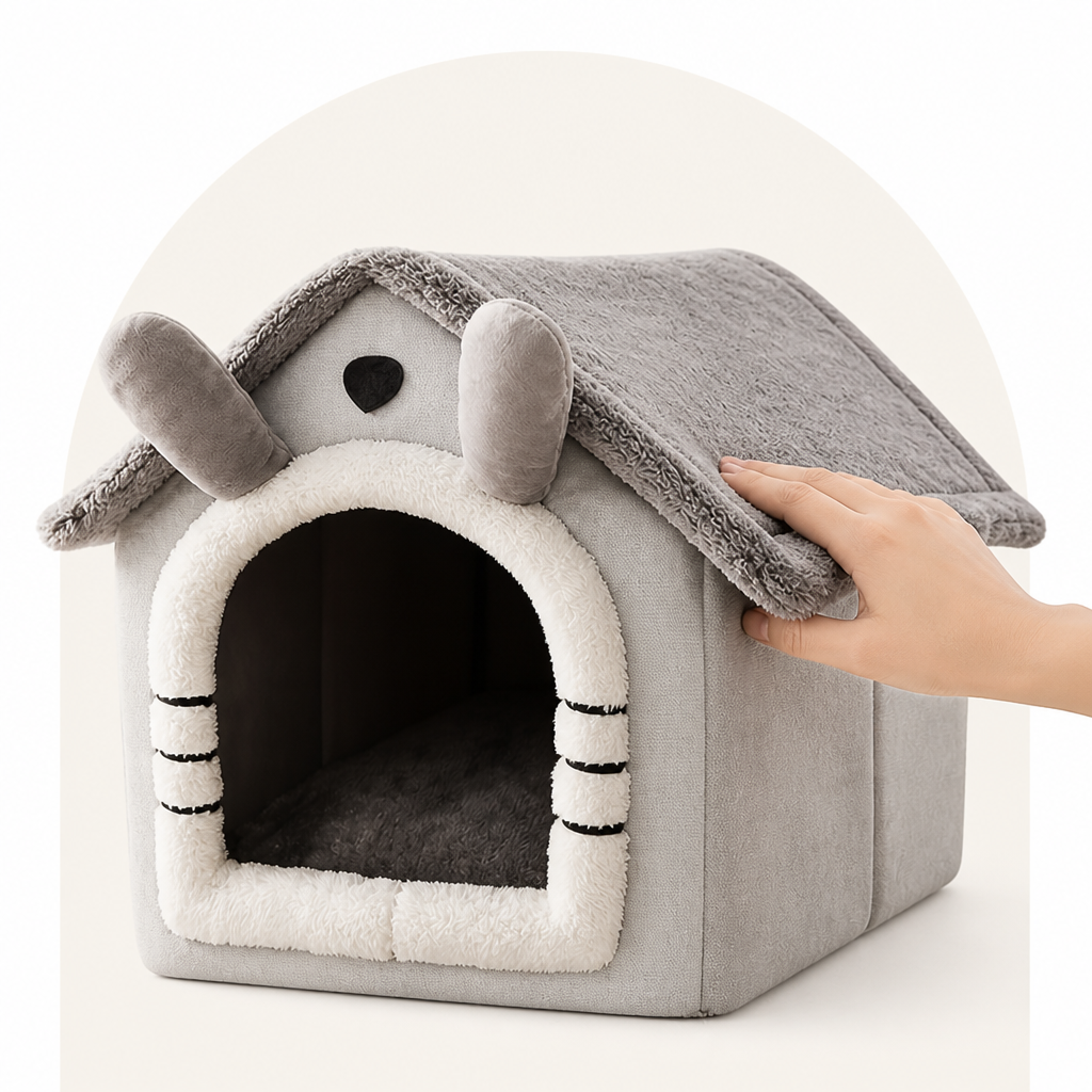 DogBedHouse Warm Insulated & Washable Cave Bed (Detachable Cover) – view 7