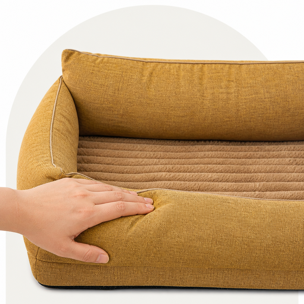 Petmarlow Orthopedic Egg-Crate Foam Dog Bed (Water-Resistant Washable Cover) – view 7