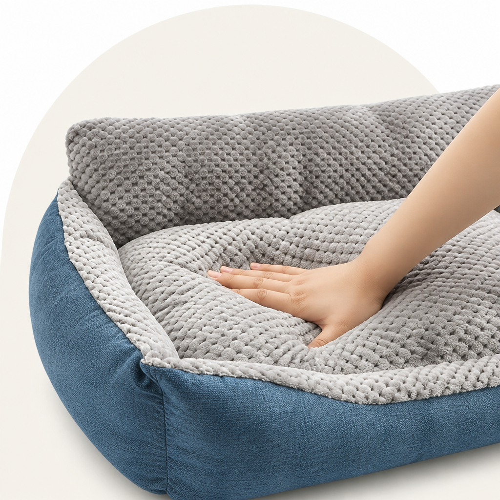 Petmarlow Extra-Thick Plush & High Backrest Dog Sofa Bed (Removable Cover) – view 7