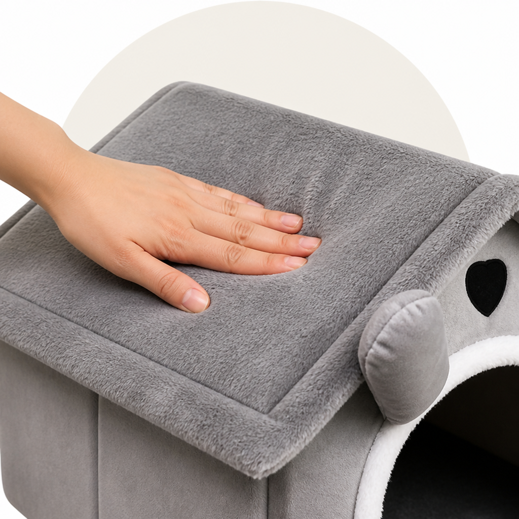 Petmarlow All-Season Plush Washable Cat & Small Dog Bed (Non-Slip Bottom) – view 7