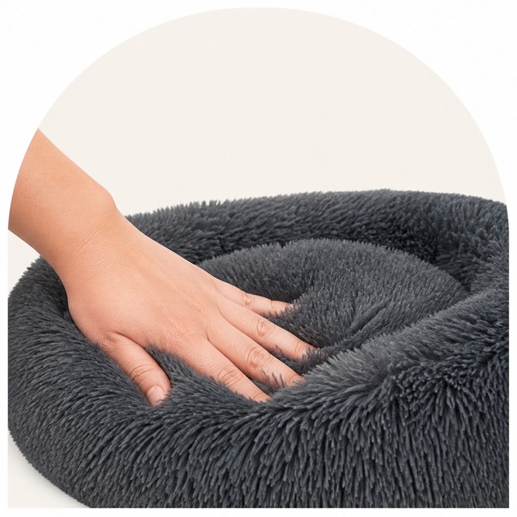 Petmarlow Calming Plush Donut Dog Bed – view 20