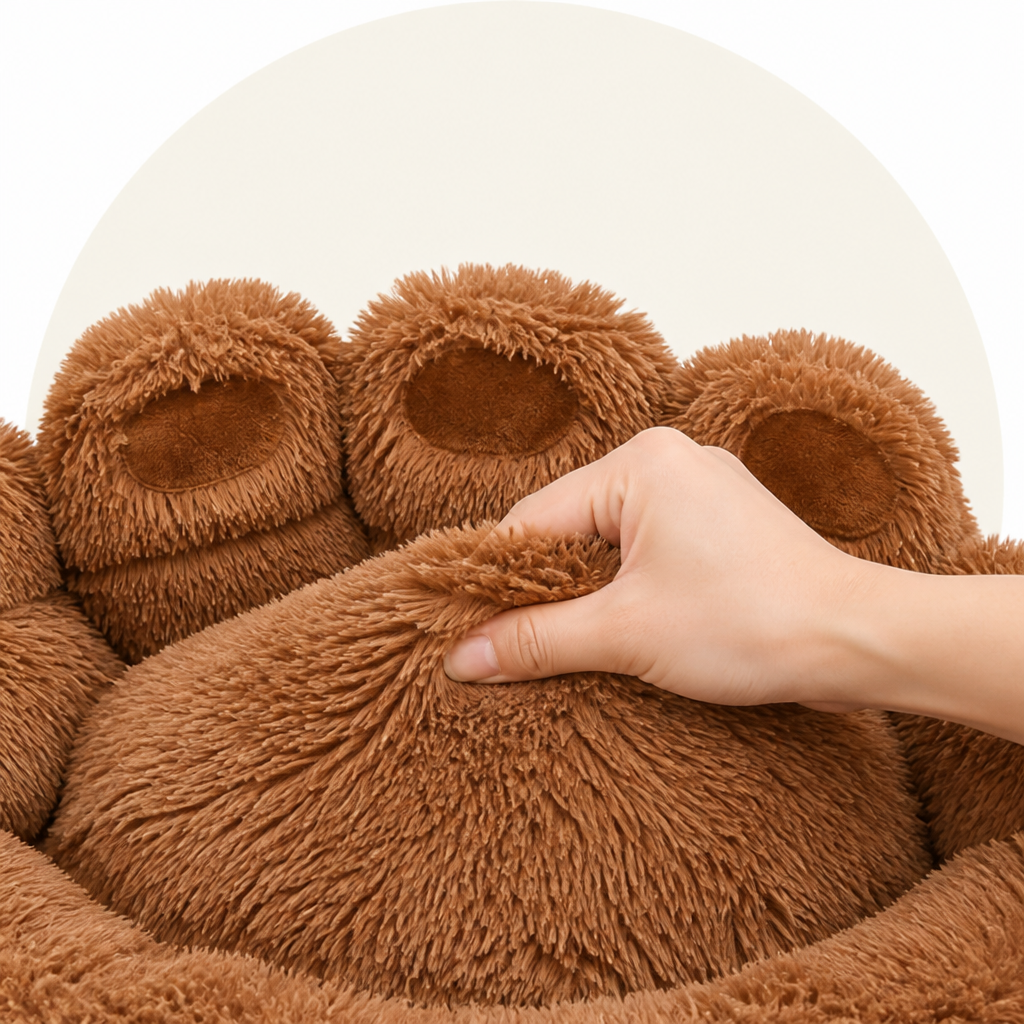 Petmarlow Bear Paw Plush & Non-Slip Dog Bed – view 9