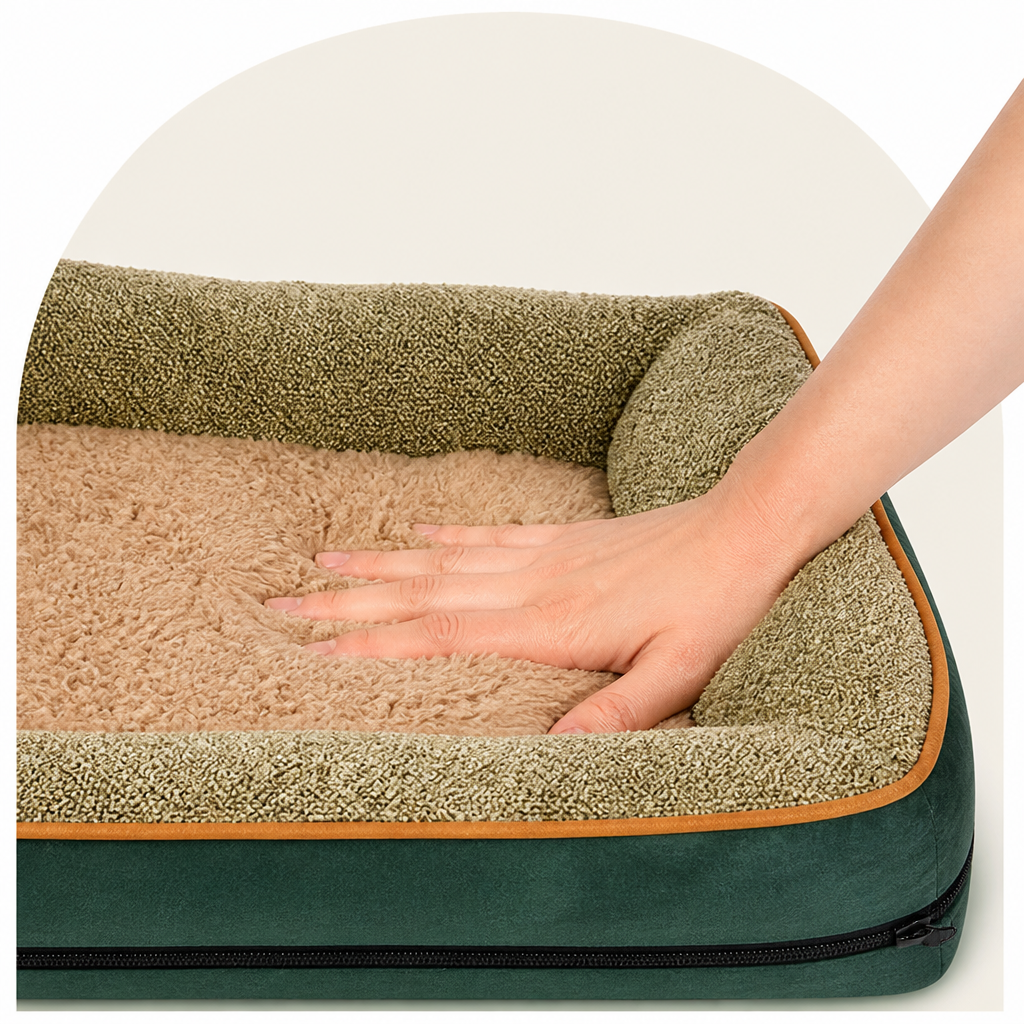 Petmarlow Removable Washable Plush Bolster Bed – view 10