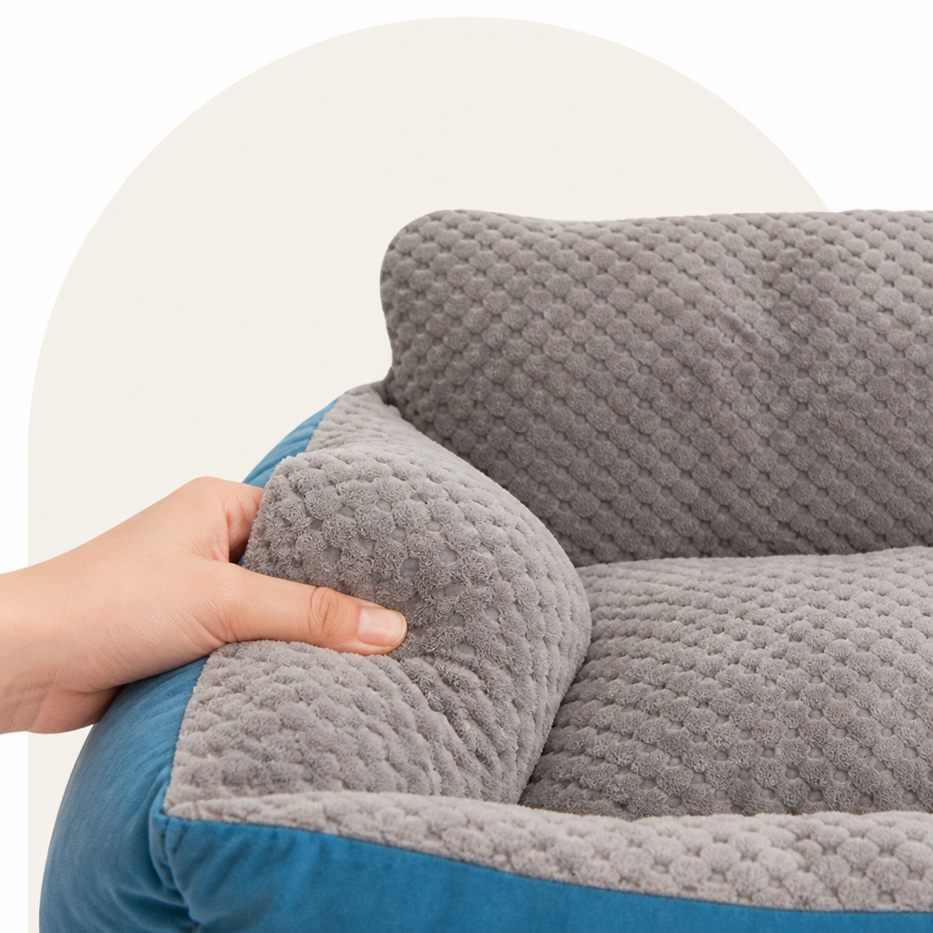 Petmarlow High-Back Extra Thick Plush Pet Sofa Bed (Washable Cover) – view 7