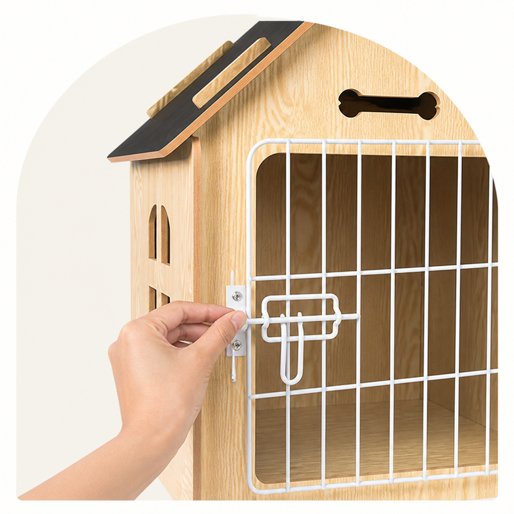 Petmarlow Elevated Wood & Ventilated Pet House (For Small Dogs & Cats) – view 13