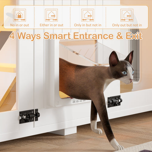Large Cat Litter Box Enclosure with LED Light – view 12