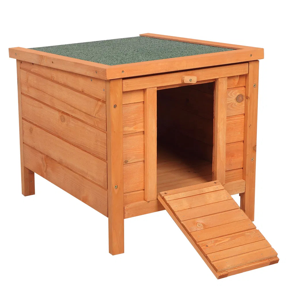 Cedar Wood Hutch with Waterproof Asphalt Roof for Small Pets – view 14