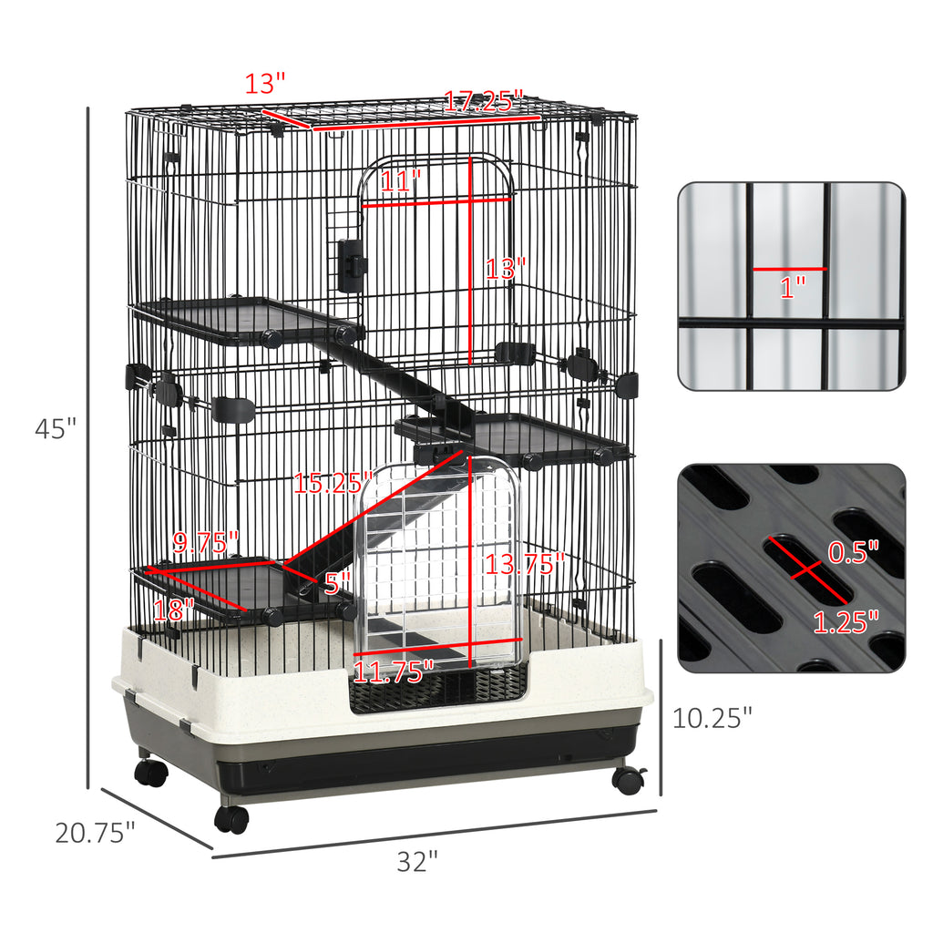 4-Level Small Animal Cage for Rabbits and Chinchillas – view 8