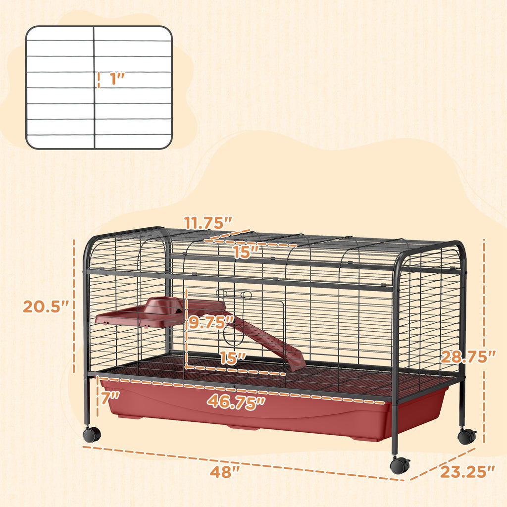 Small Animal Cage with Wheels and Ramp for Rabbits – view 8