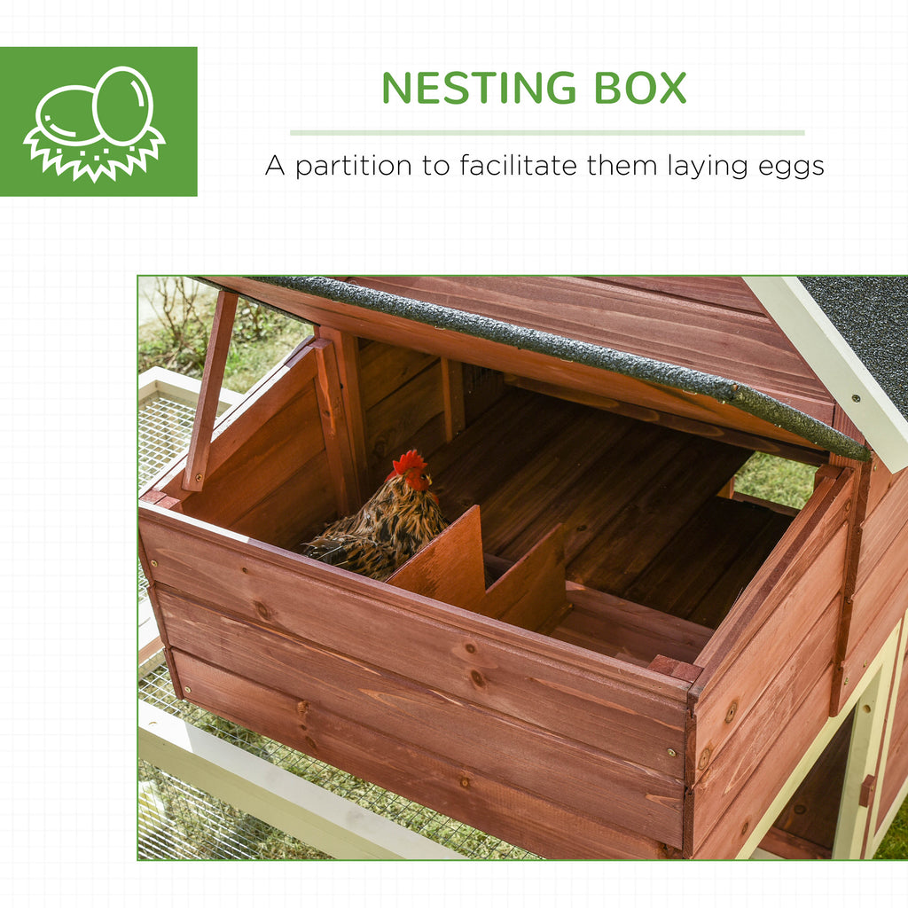 Wooden Chicken Coop with Nesting Box and Double Runs – view 8