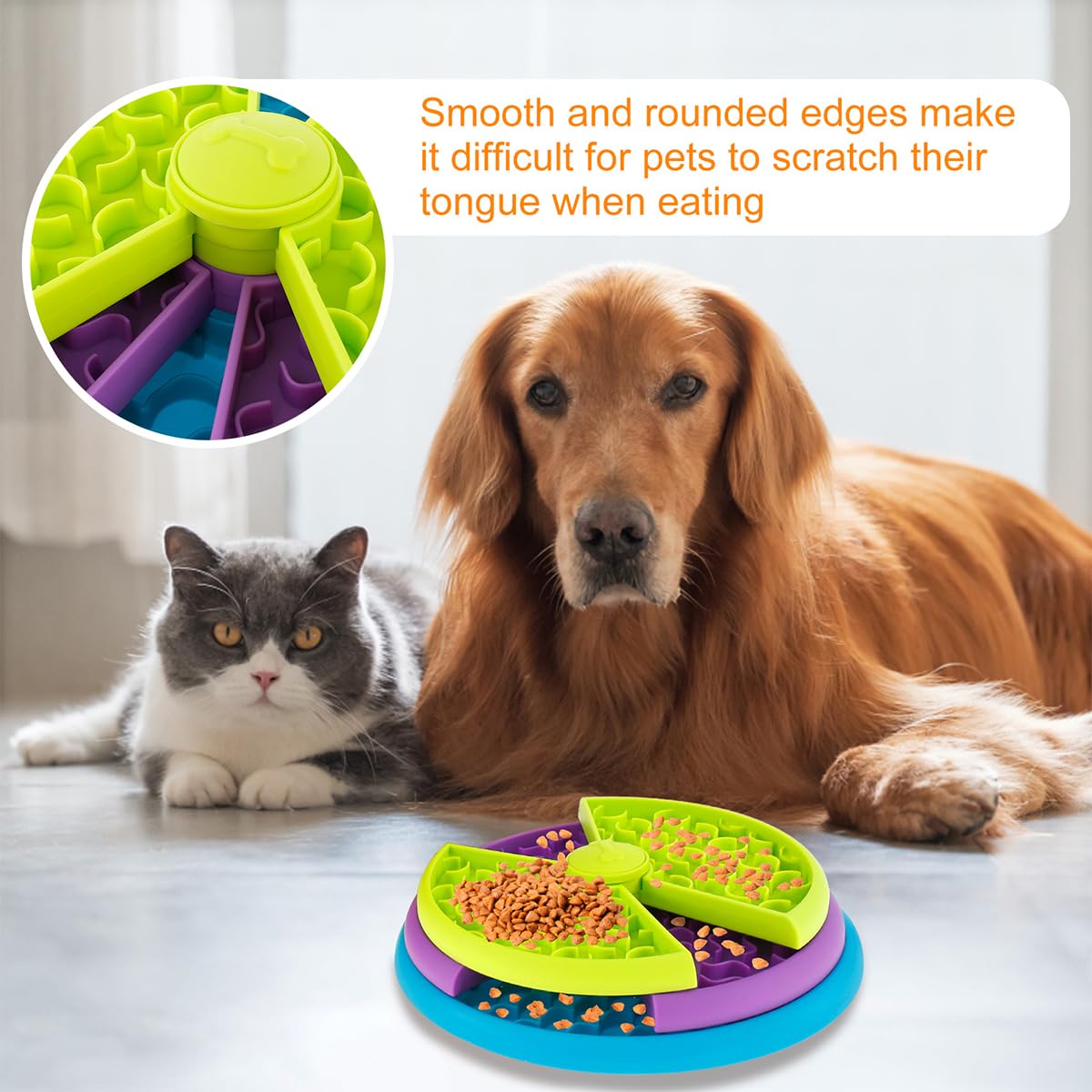 3-in-1 Rotating Dog Puzzle Feeder