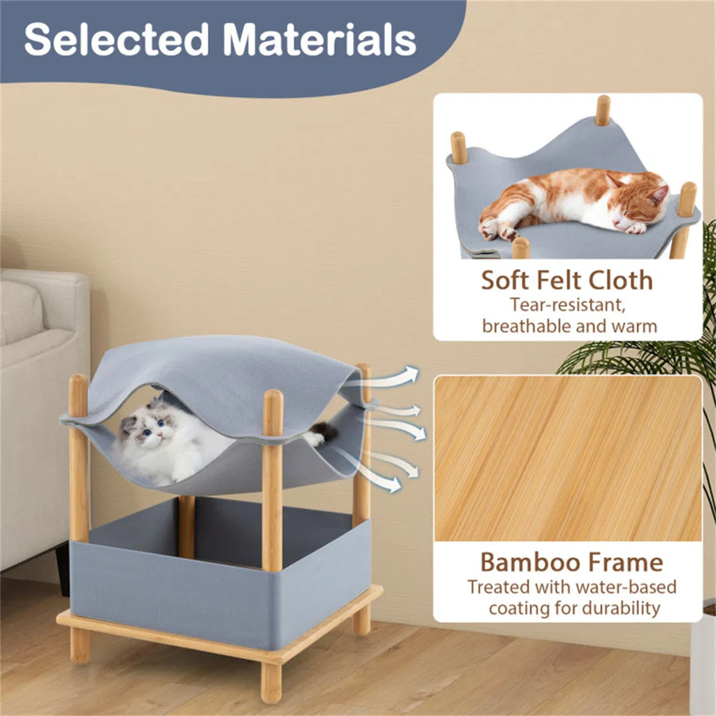 2-Tier Cat Condo with Hammock – view 9