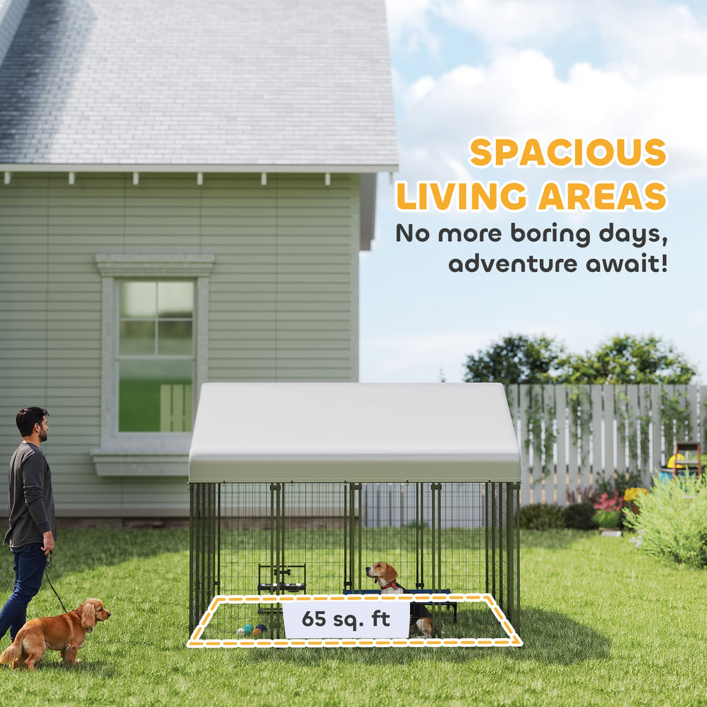 Outdoor Dog Kennel with Roof for Secure Play Area – view 7