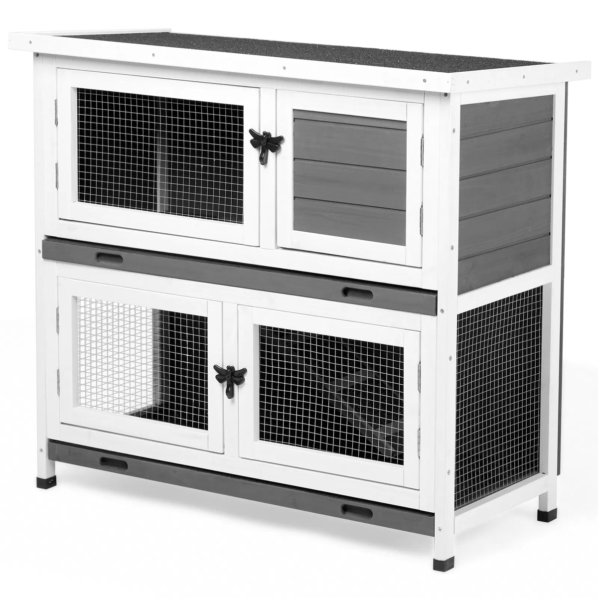 2 Story Solid Wood Rabbit Hutch for Small Animals – view 13
