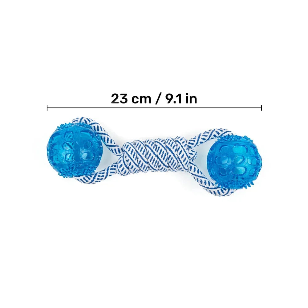 Dog Toy with Rubber Ball and Rope - Chew, Tug, and Play Toy – view 9