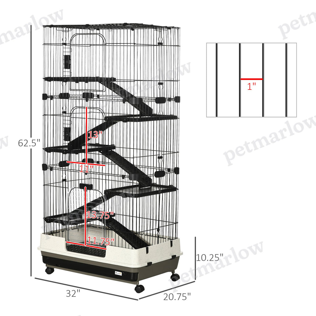 6-Level Small Animal Cage for Rabbits and Ferrets – view 5