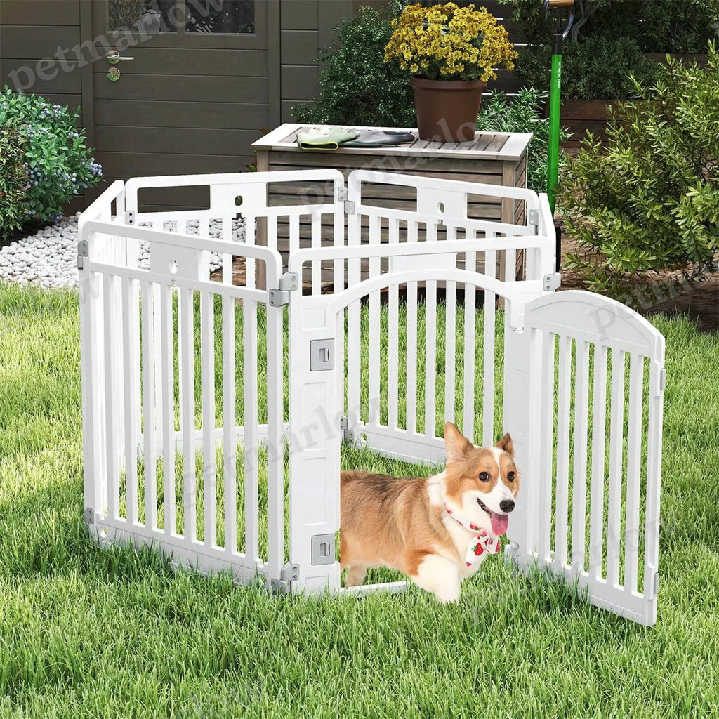 6-Panel Dog Playpen with Convertible Design and Lockable Door – view 6