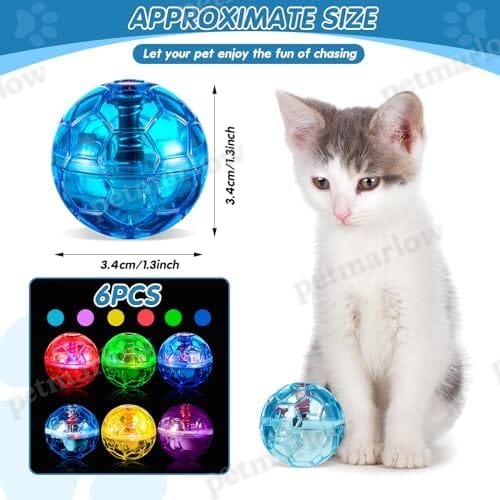 6 Pieces Ghost Hunting Cat Ball Activated Cat Toy – view 2
