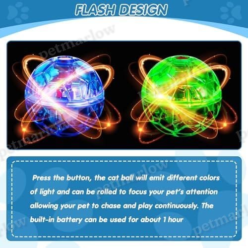 6 Pieces Ghost Hunting Cat Ball Activated Cat Toy – view 3