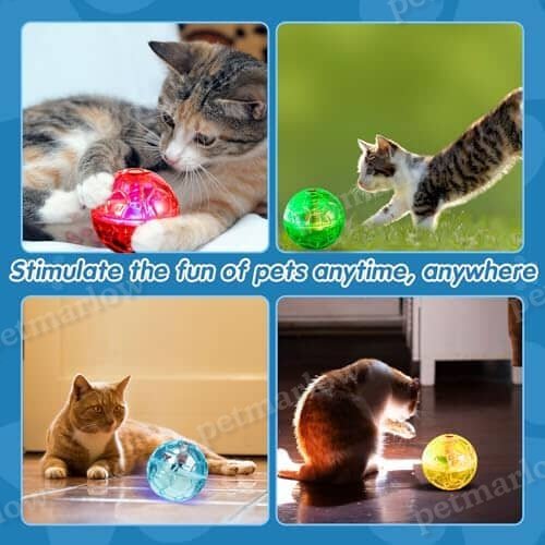 6 Pieces Ghost Hunting Cat Ball Activated Cat Toy – view 6