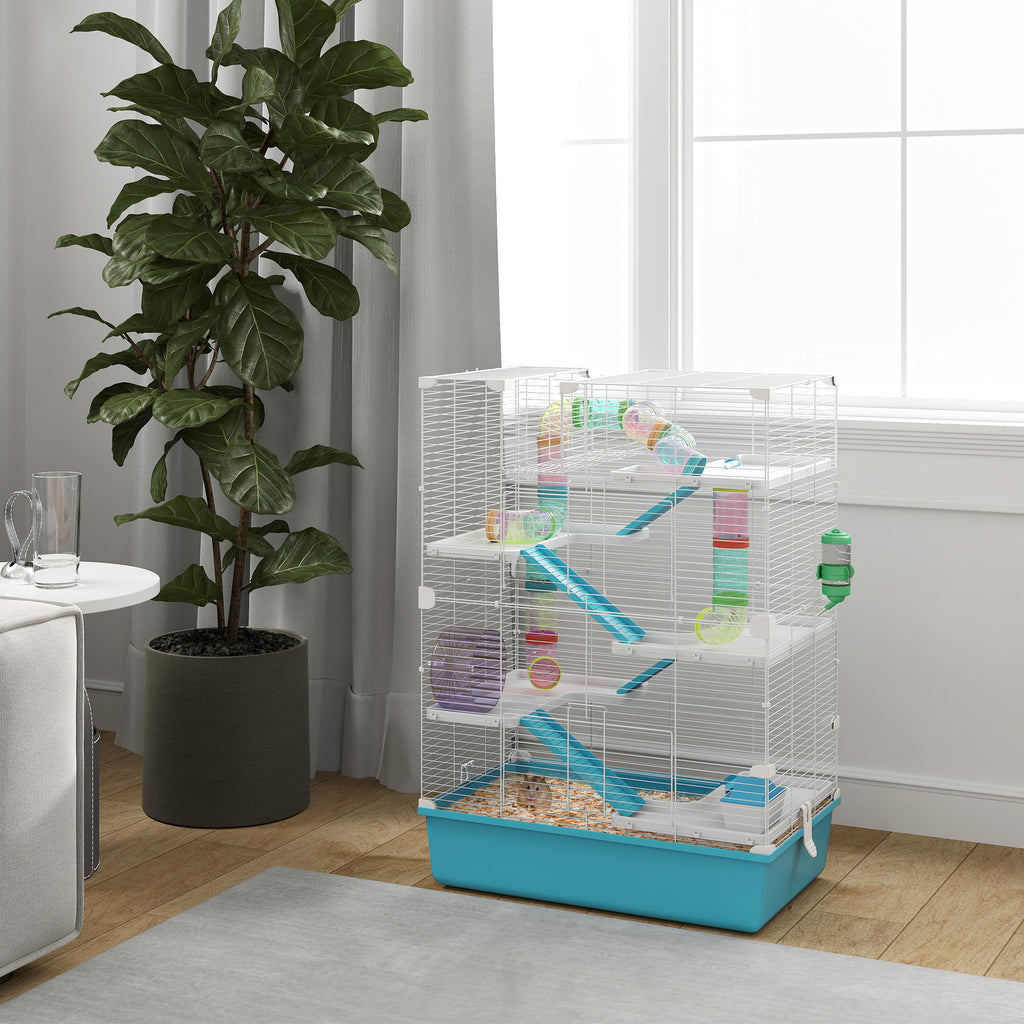 6-Tier Hamster Cage with Tubes and Accessories