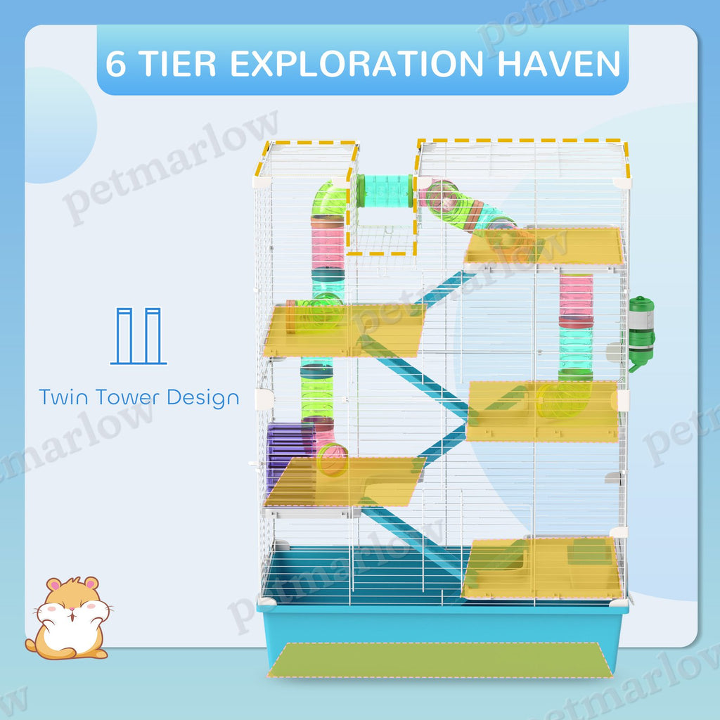 6-Tier Hamster Cage with Tubes and Accessories – view 4