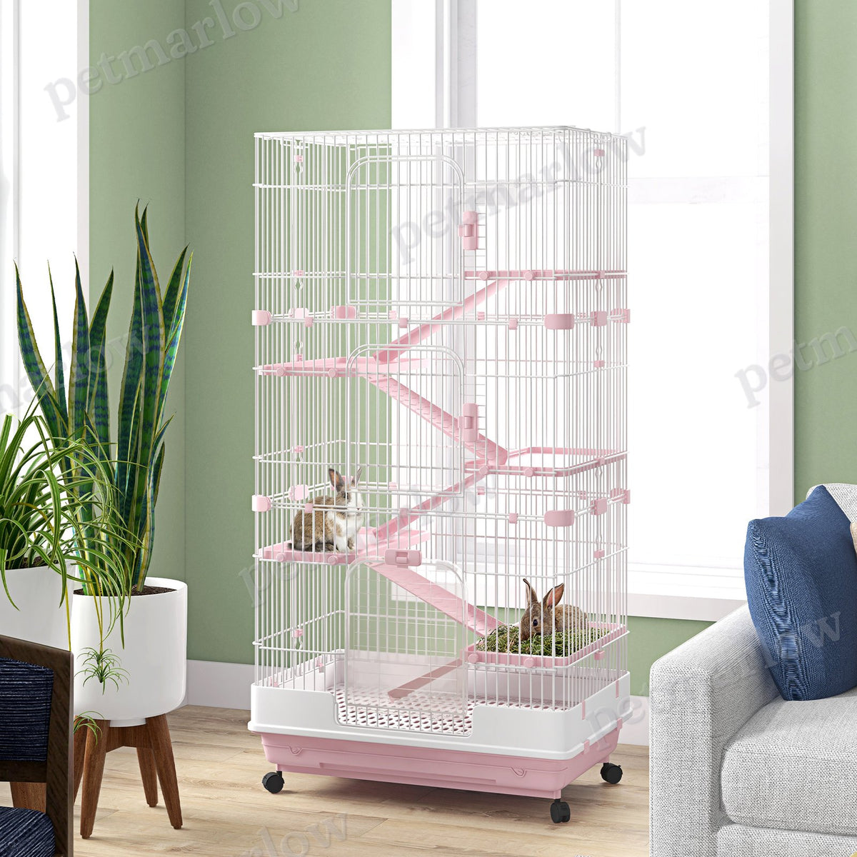 6-Tier Small Animal Cage for Rabbits and Chinchillas – view 3
