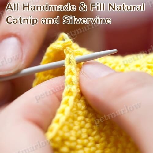 6 Woolen Yarn Crochet Mouse Catnip Toys for Indoor Cats – view 3