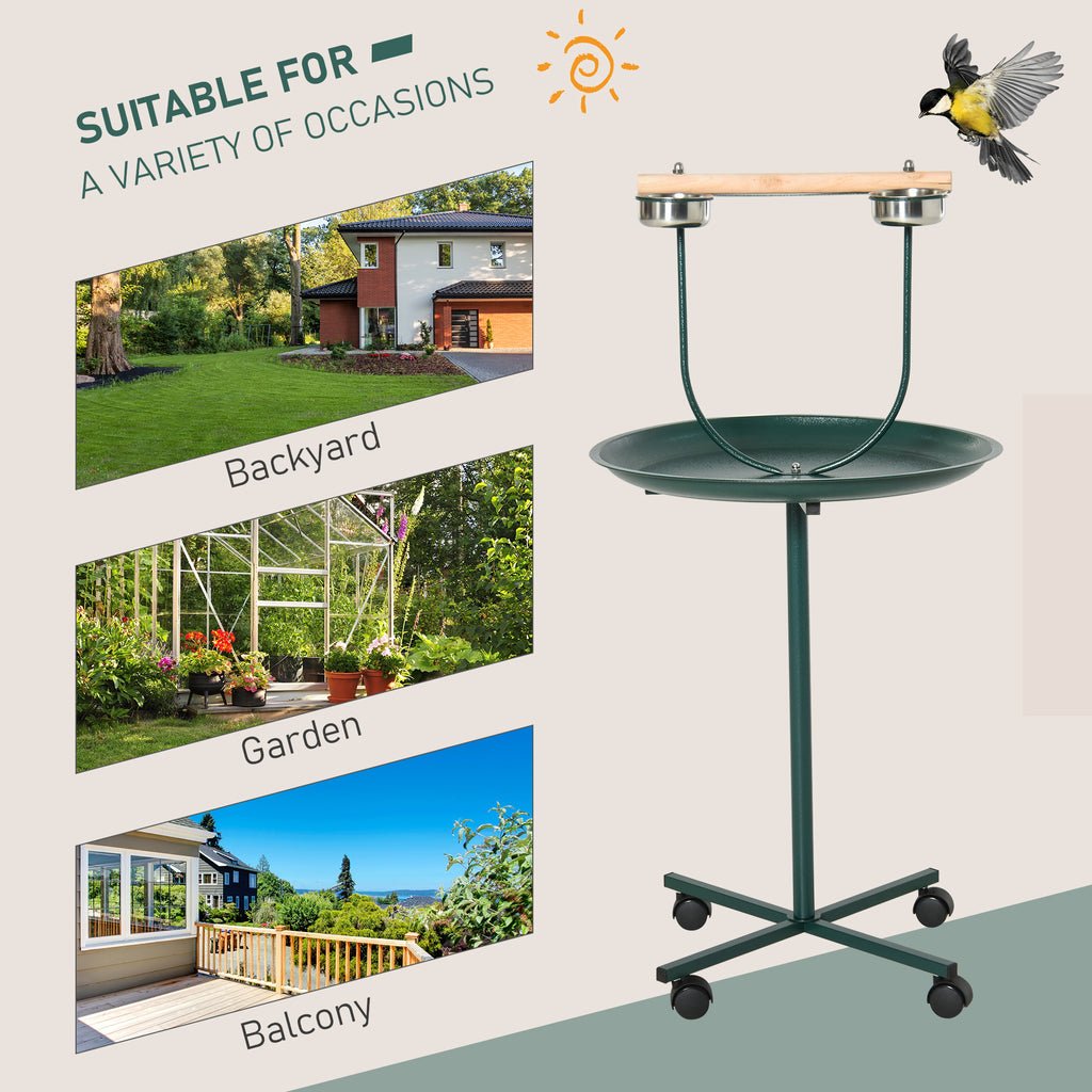 Bird Training Activity Playground With Wheels and Perch – view 7