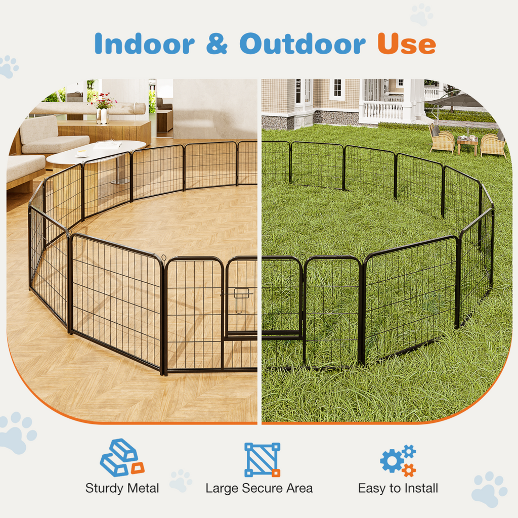 Metal Dog Playpen with Door for Secure Space – view 16
