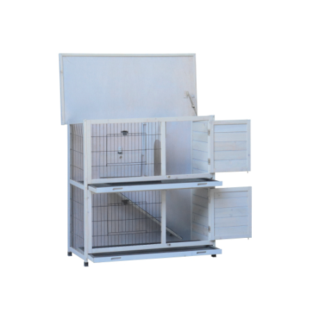Rabbit Hutch Outdoor With Removable Trays for Small Animals – view 7