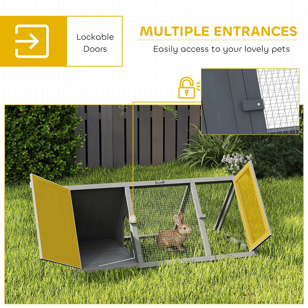Rabbit Hutch with Run for Outdoor Living – view 8