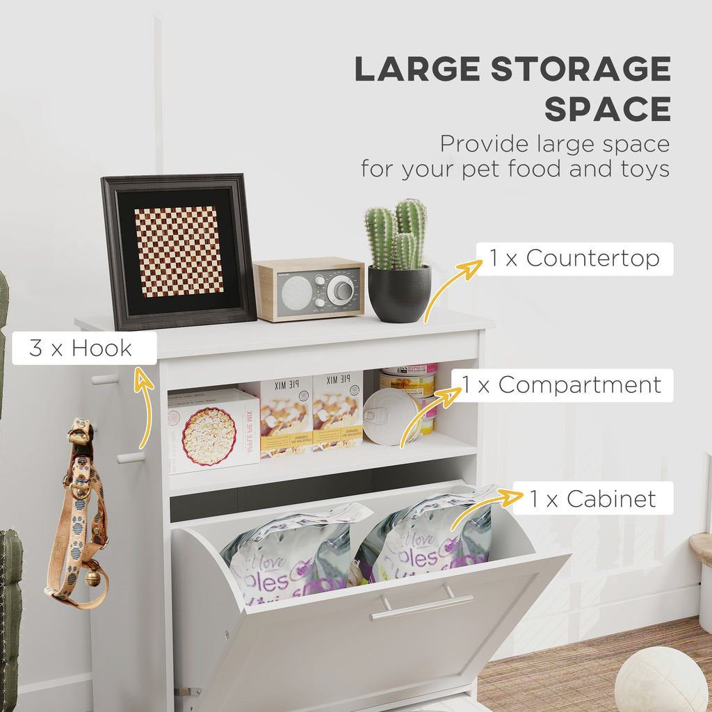 Pet Feeder Station Storage Cabinet with Bowls – view 9