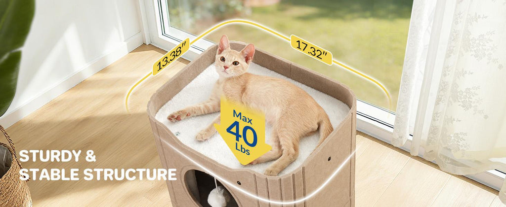 Cat House Indoor Felt Cat Bed With Scratch-Resistant Surface – view 9