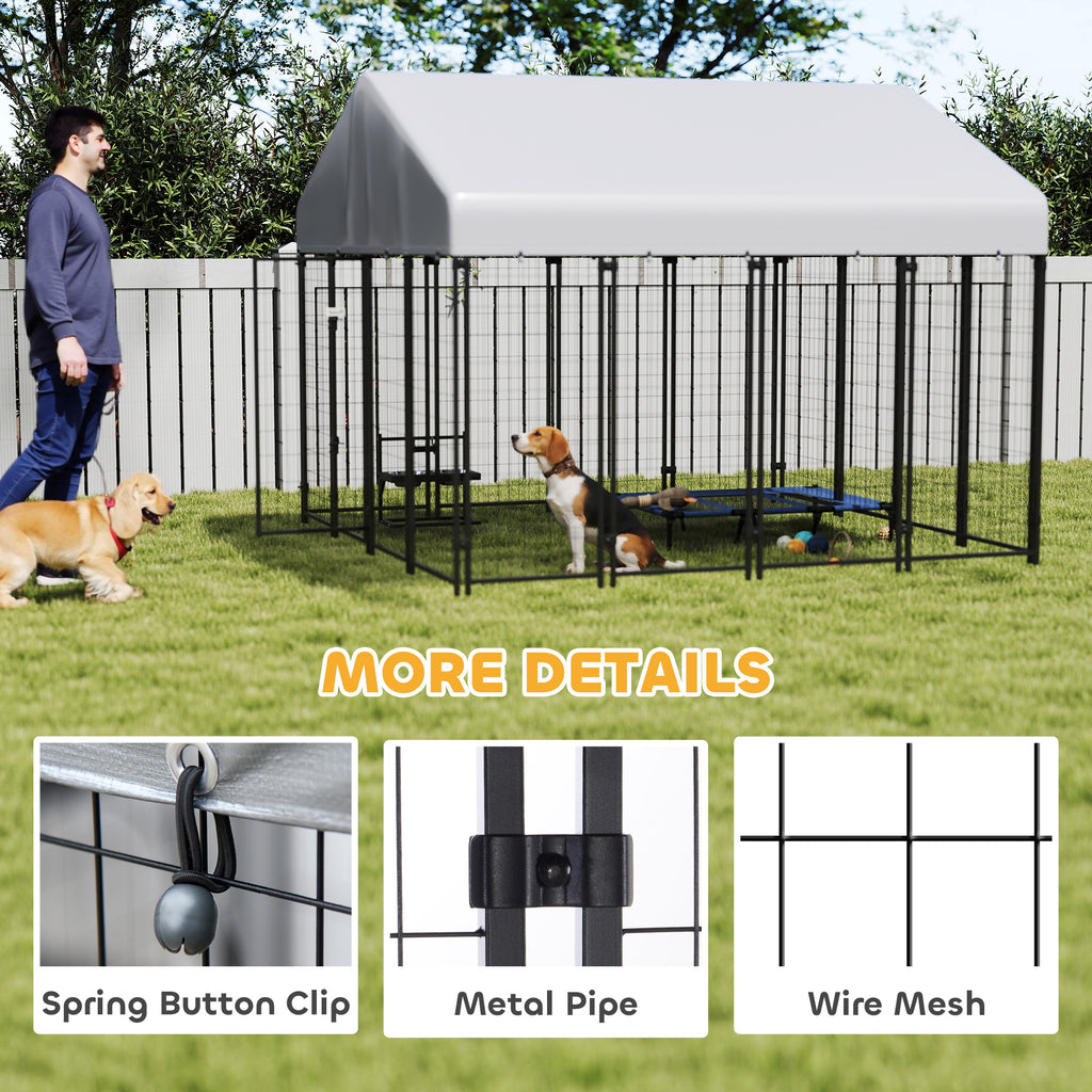 Outdoor Dog Kennel with Roof for Secure Play Area – view 8