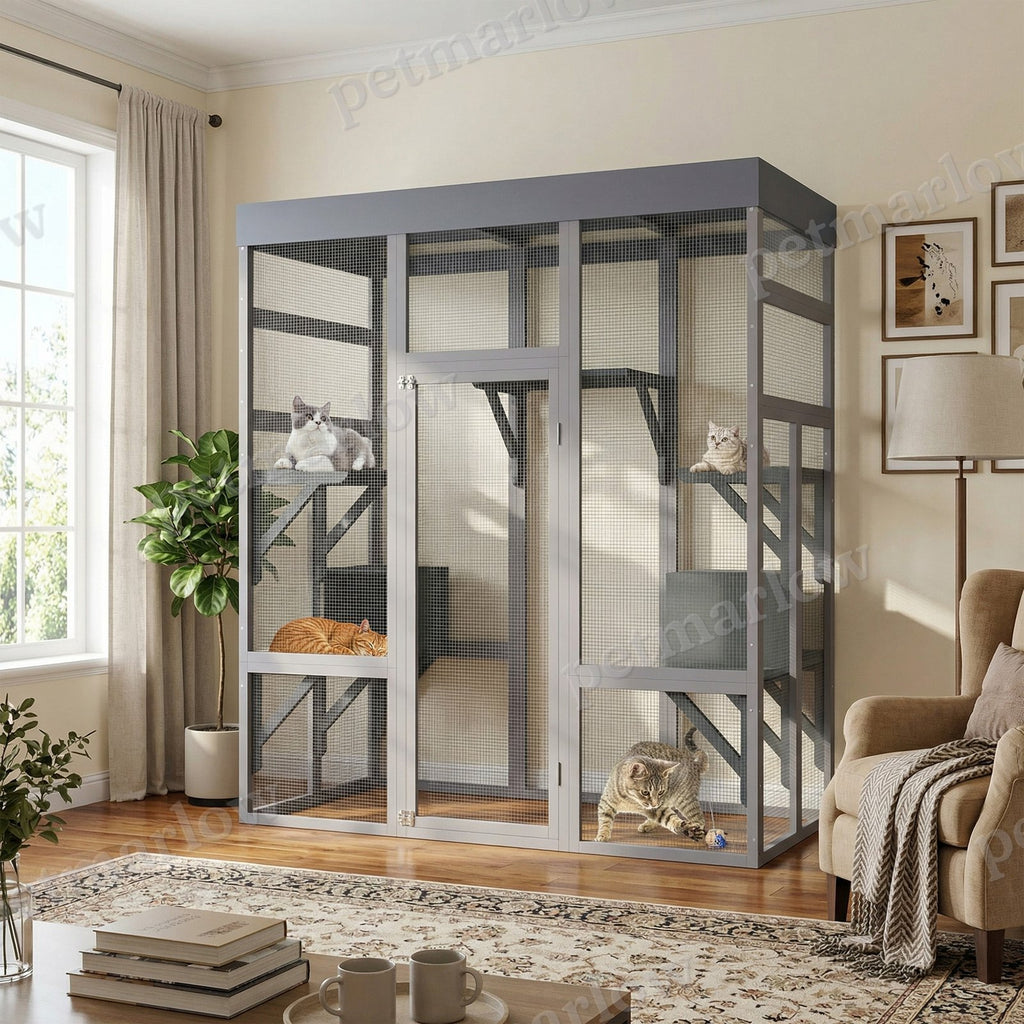 Large Wooden Catio with Waterproof Roof – view 3