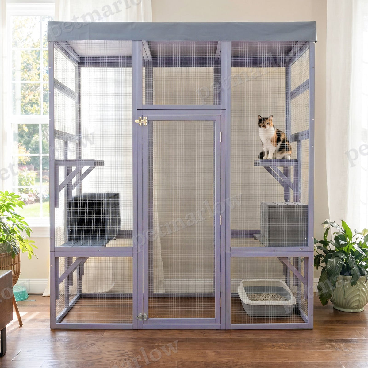 Large Wooden Catio with Waterproof Roof – view 5