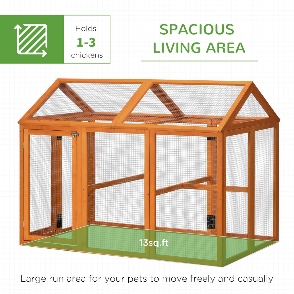 Wooden Chicken Run with Perches for Poultry Comfort – view 8