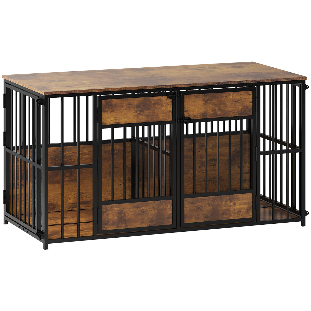Wooden Dog Crate Furniture with Storage Top for Indoor Use – view 9
