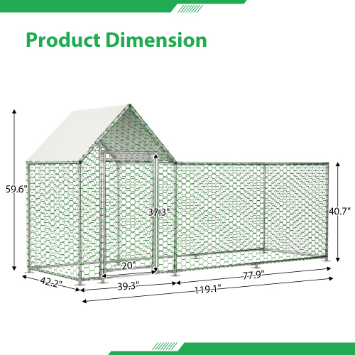 Poultry Habitat Cage with Lid for Chicken Coop – view 7