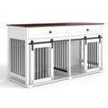 Large Dog Crate Furniture with Double Drawers and Sliding Door – defaulttitle