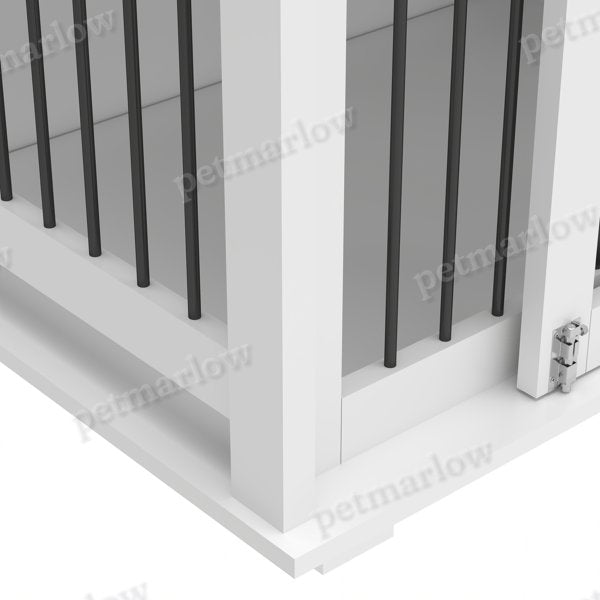 Large Dog Crate Furniture with Double Drawers and Sliding Door – view 5