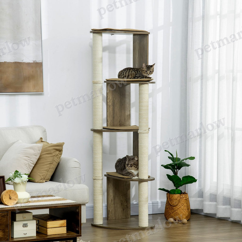 65" Corner Modern Cat Tree Tall for Climbing – view 3