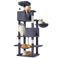66 Inch Cat Tree Tower with Hammock and Condos