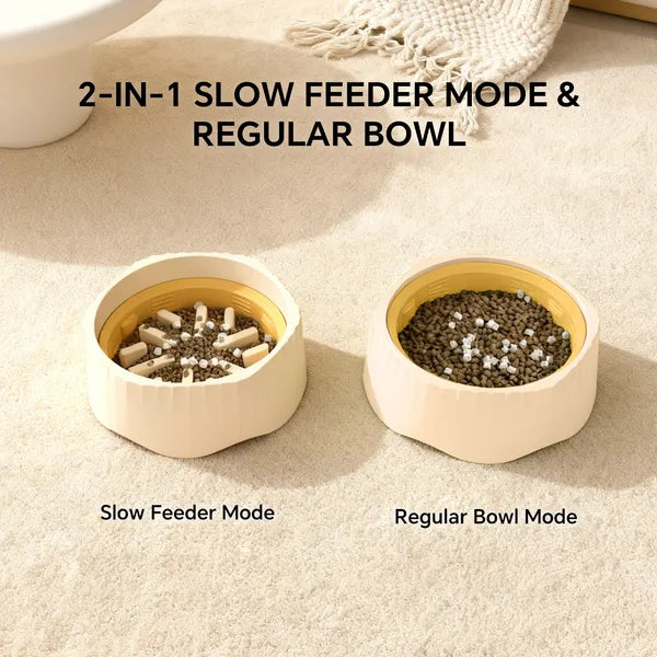 2-in-1 Slow Feeder Bowl for Cats