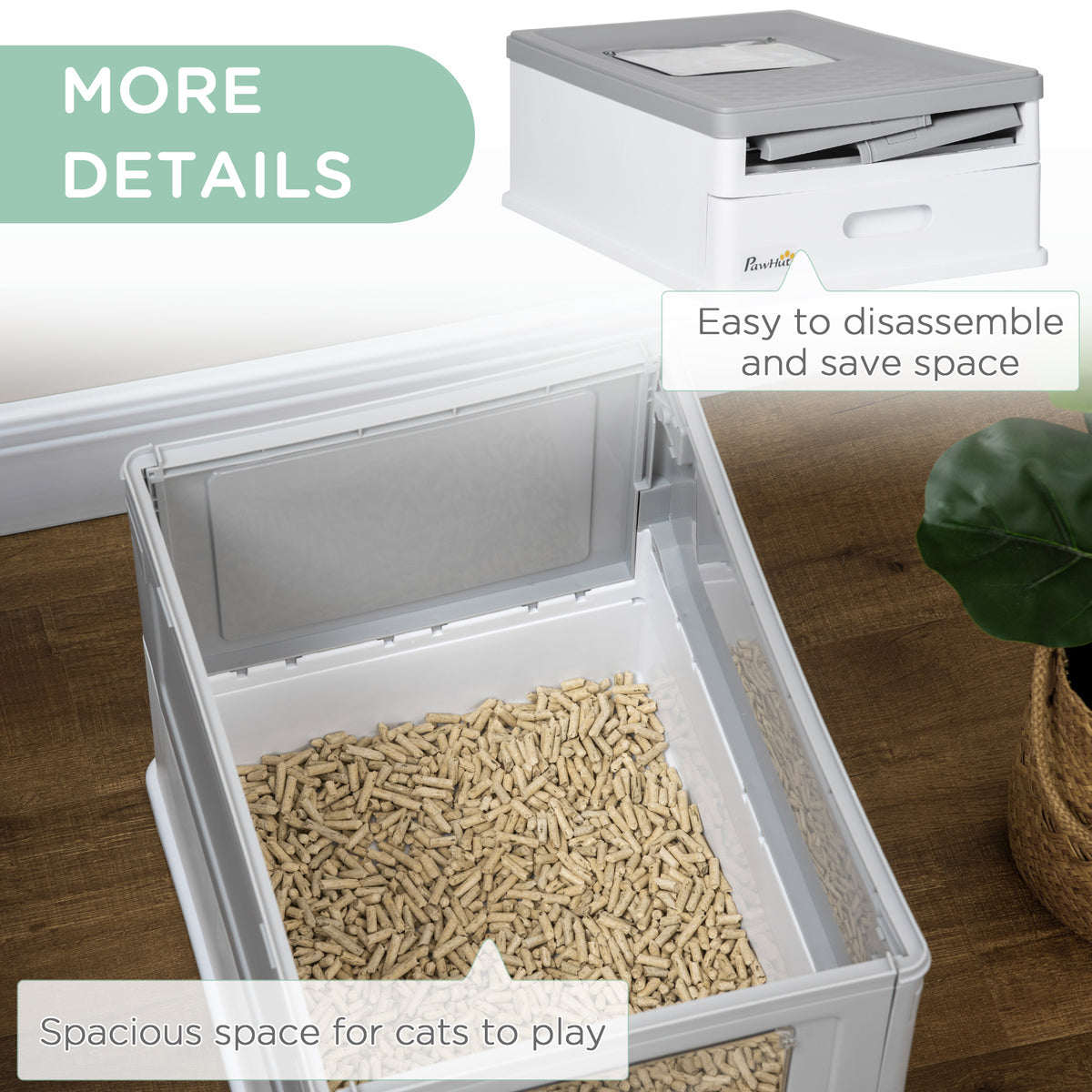 Fully Enclosed Cat Litter Box with Easy Access and Clean-Up – view 9